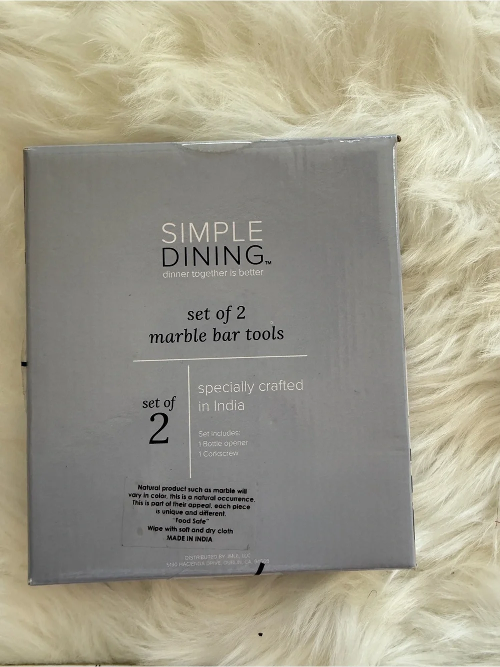 Marble-Style Gold Corkscrew and Bottle Opener Set